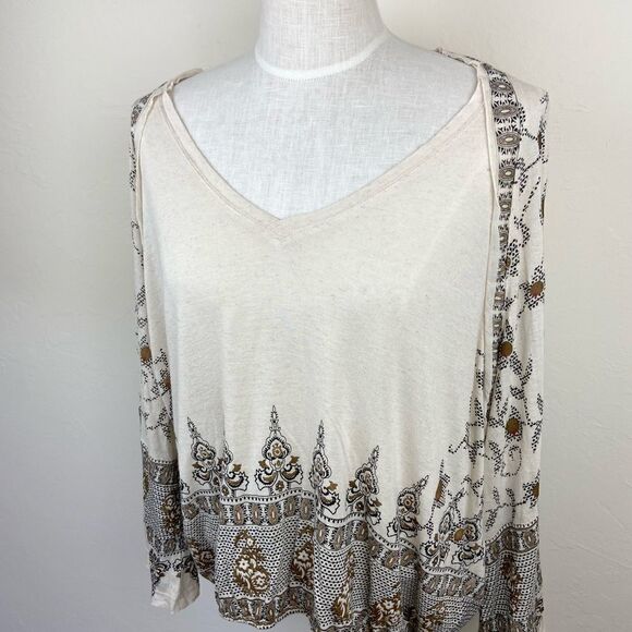 Free People Medallion Print Long-Sleeve Blouse - Picture 2 of 6